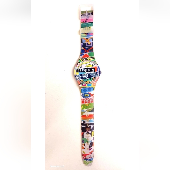 Swatch Watch White Loop SUOZ170 2014 Collector Specials Swiss Made Rare Quartz - Picture 4 of 11